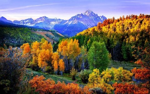 Autumn Sunset Mountain Canvas Print - Sneffels Range, Colorado.jpg