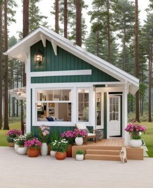 very tiny greenand white home.jpg