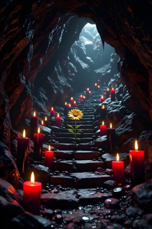 anything stairs candles underground.jpg