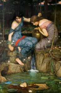 nymphs finding the head of orpheus waterhouse 1900.jpg