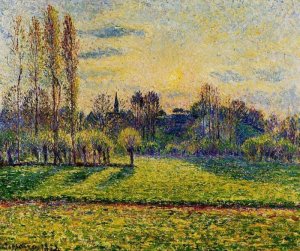 view of bazincourt - sunset pissarro 1892 oil c.jpg