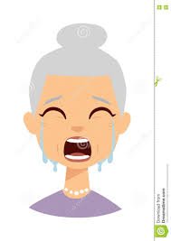 Image result for old woman crying cartoon