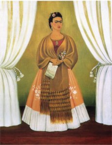 Kalho FRida - Self-portrait dedicated tom Leon Trotsky - between the curtains - 1937.jpg