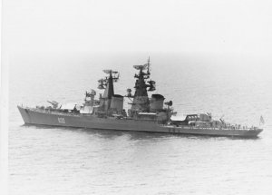 Russian Krivak in Indian Ocean.JPG