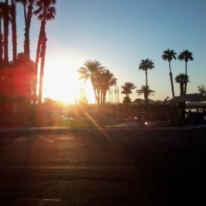 Sunrise at London Bridge Beach park in Havasu