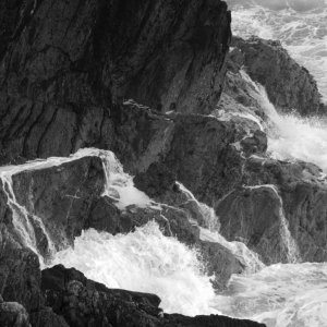 Newquay surf, B&W