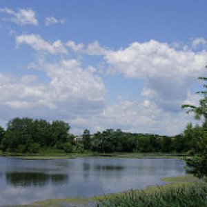 a beautiful clouds over pond sm shot