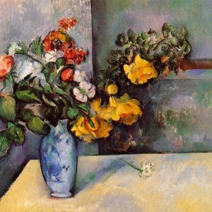 a a cezanne (paul) flowers in a vase 1885 oil on c aug 11