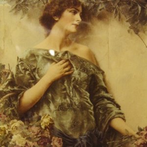 a a good night conrad kiesel woman with flowers