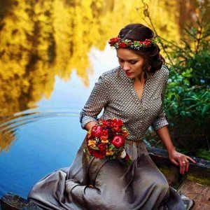 a a a a lady with flowers oct 23