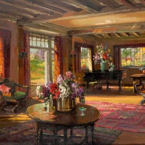 a a a a a garden room herbert davis richter 1874 1955 TW dec 2