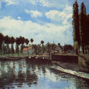 a a a a a camille pissarro the lock at pointoise oil on c TW dec 22