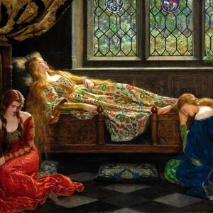 0 0 collier, john the sleeping beauty 1921 oil c