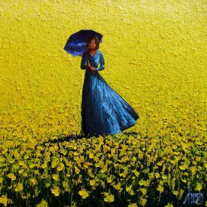 0 0 art morning girl with parasol