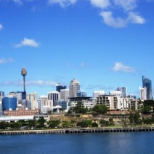 From White Bay, a  view of the CBD from the west