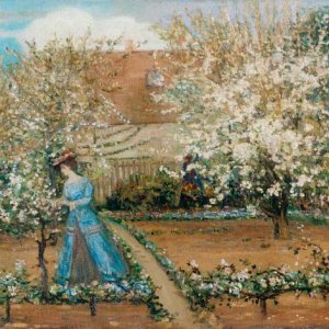 0 0 a a b charles conder the cottage