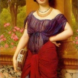 0 0 a a a b b godward, john william the tembourine player 1909