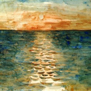 0 0 0 0 a a b b delacroix, eugene sunset on the sea