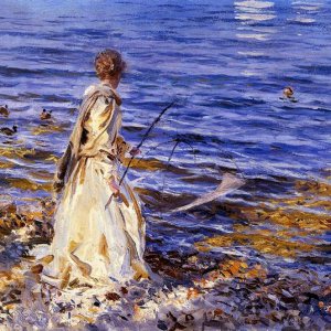 0 0 0 0 a a b b girl fishing john singer sargent 1913 oil c 2