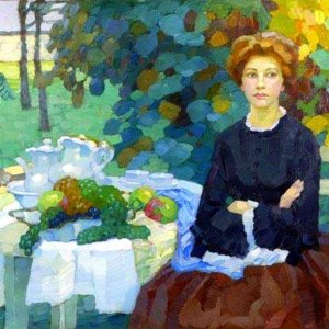 0 0 0 0 a a Autumn in the garden leo putz 1908