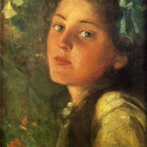 0 0 0 0 a a A wistful look james carroll beckwith 1852 1917 oil c