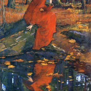 0 0 0 0 a a b b  eliazabeth adela forbes the leaf 1897 98 watercolor on paper.