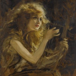 0 0 0 0 a a a b b girl playing a lyre tadeusz styka 1930s