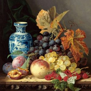 0 0 0 0 a a b b edward ladell still life with a chinese vase 1821   1886