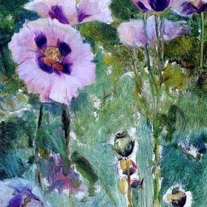 0 0 0 a a b b Gay, walter lavender poppies 1919 oil c