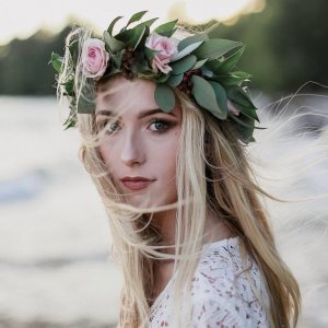 0 0 0 0 a a b b bo morn floral crown with leaves