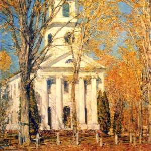 0 0 0 0 a a b b childe hassam the church at old lyme 1905 oil c