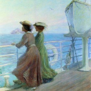 0 0 0 0 a a Abbott fuller graves nearing home 1905 oil c