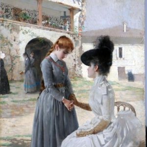 vittorio corcos the convent visit 1887