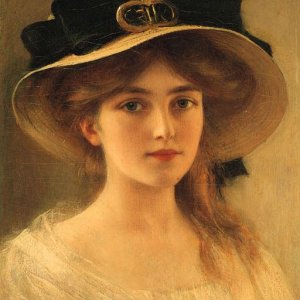 albert lynch portrait of a young girl