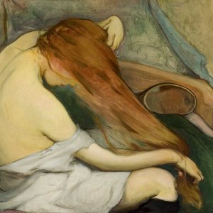 0 0 0 0 a a a a b b slewinski, wladyslaw woman combing her hair 1896