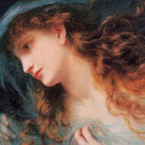 sophie gengemre anderson head of a nymph