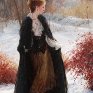 winter elegance trent gudmundsen contemporary 1978   oil c