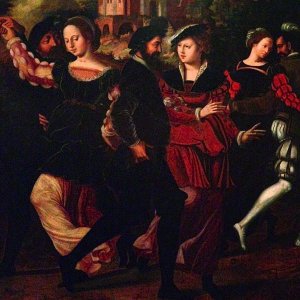 elegant couples dancing ambrosius benson 1495 1550