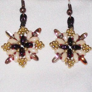 1 100 4168 Brown Star Earrings