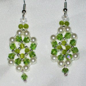 1 100 4165 Green Chandler Earrings
