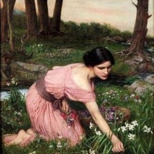 spring spreads on green lap of flowers waterhouse 1900.jpg