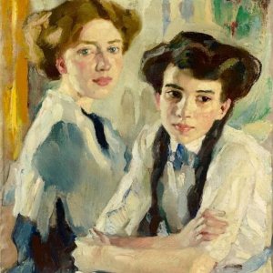 blonde and bbrunette leo putz 1913.jpg