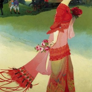 georges de feure woman in red 1903.jpg