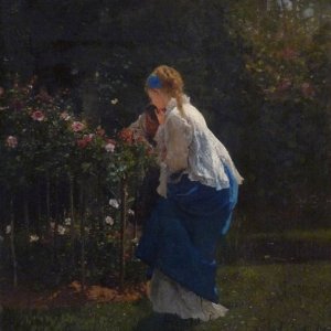 gustave brion 1875 a woman and her roses.jpg
