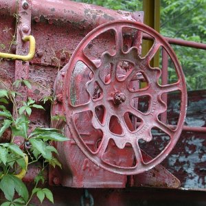 Abandoned railway car