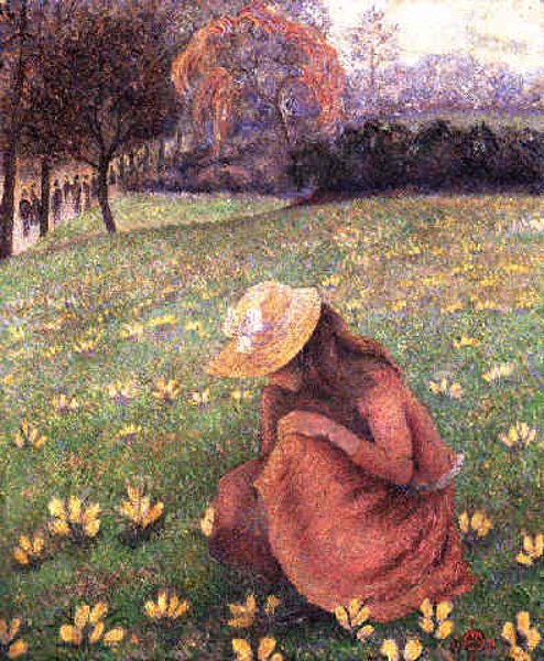 0 0 0 0 a a a b b crocuses lucien pissarro