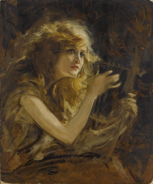 0 0 0 0 a a a b b girl playing a lyre tadeusz styka 1930s