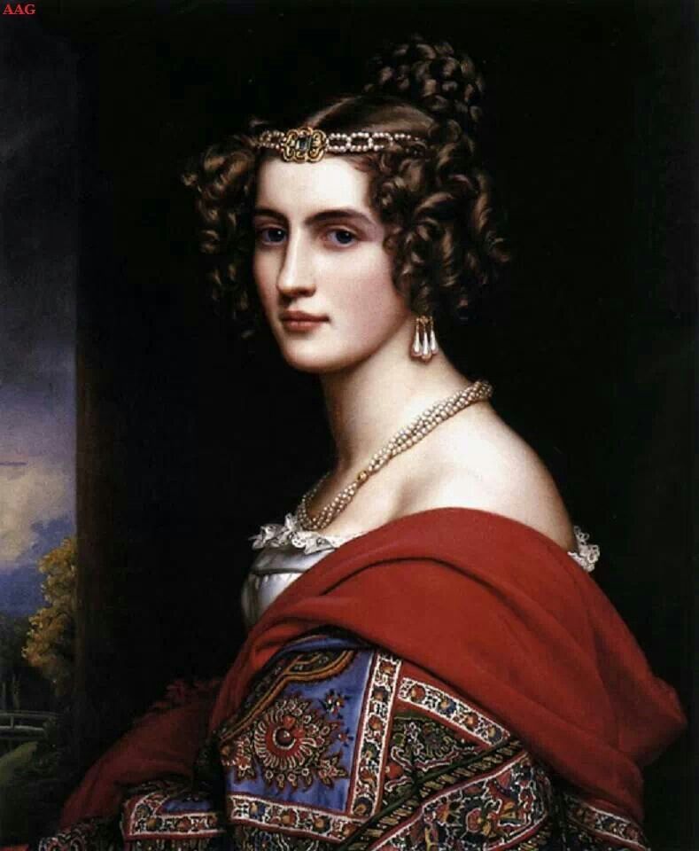 0 0 0 0 a a Amelie Von schintling Karl joseph srieler 1831 oil c