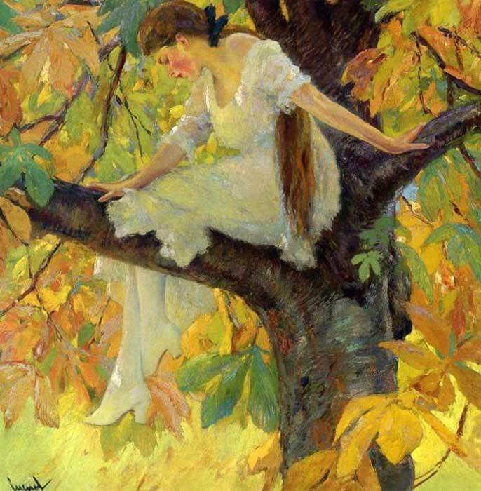 0 0 0 0 a a autumn tree and maiden