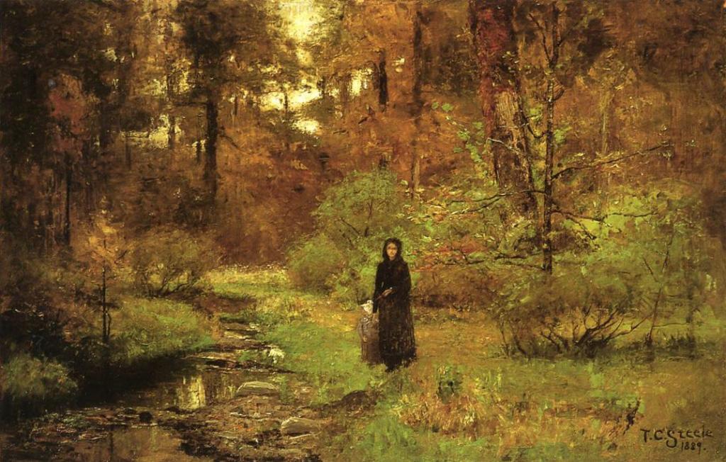 0 0 0 0 a a b b brook in the woods, the theodore clement steele 1889